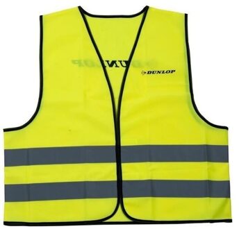 Dunlop Veiligheidsvest - geel - reflecterend - voor volwassenen - one size model - Veiligheidshesje