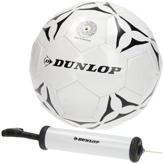 Dunlop Voetbal Met Pomp Wit Maat 5