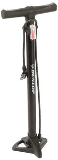 Dunlop Zwarte fietspomp met extra verloopstukken 63 cm - Fietspompen