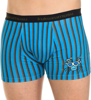 Dunne elastische boxer en aan het lichaam aanpasbare stof 98246 heren Blauw