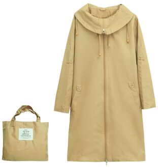 Dunne Regenjas Vrouwen Waterdichte Vrouwelijke Regenjas Poncho Jas Capa De Chuva Chubasqueros Mujer Licht (niet lange mouw) Donker Kaki