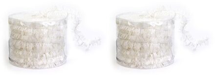 Dunne witte folie kerstslinger 3,5 x 700 cm kerstboomversiering