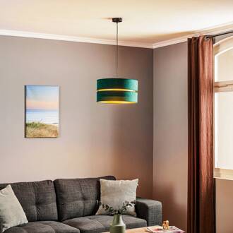 Duo hanglamp groen/goud Ø40cm 1-lamp groen, goud