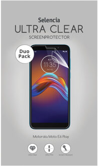 Duo Pack Ultra Clear Screenprotector Voor De Motorola Moto E6 Play