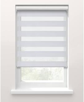 Duo Rolgordijn Larisa Lichtdoorlatend - (10031) - Polyester - Wit - 120x10x10 Cm
