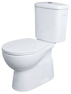 Duoblok Toilet Avisio I Ao Aansluiting I Randloos Toiletpot Wit