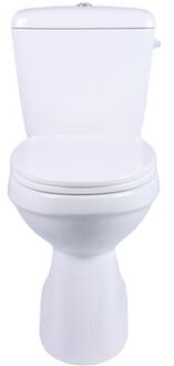 Duoblok Toilet Ippari I Ao Aansluiting I Soft-close Toiletzitting Wit