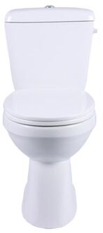 Duoblok Toilet Ippari I Pk Aansluiting I Soft-close Toiletzitting Wit