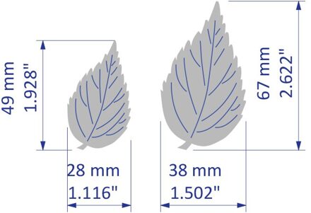 DUOFEN metalen stansmessen 2 stuks set Rose leaf stencil voor DIY papercraft project Plakboek Album 2stk