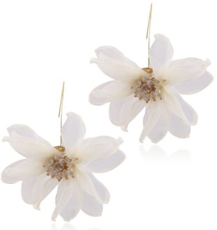 DUOJIAOYAN Mode Grote Oorbellen Voor Vrouwen Wedding Party Bohemian Acryl Bloem Oorbellen Verklaring Boho Bead Sieraden ER39-3