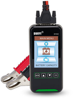 Duoyi DY222 Auto Batterij Tester 12V 24V Digitale Automotive Diagnostic Batterij Tester Analyzer 2000CCA Zwengelen Opladen Test Tool