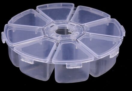 DUOYISHANG Ronde 8 Cellen Plastic Transparant Huis Opbergdoos DIY Diamant Schilderen Tool Sieraden Accessoires Organizer