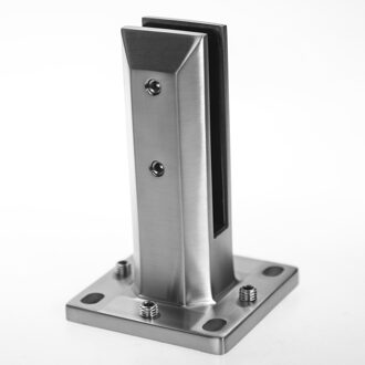 Duplex 2205 Zwembad Hek Frameloze Reling Leuning Trap Verstelbare Glazen Deck Mount Spigot