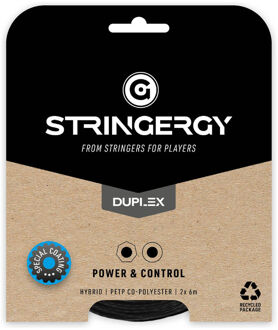 Duplex Set Snaren 2x 6m zwart - 1.29