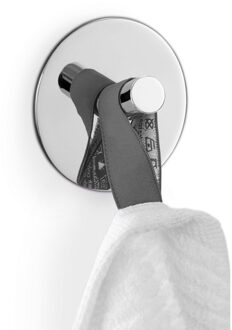 Duplo Handdoekhaak rond spiegelglans Zilverkleurig