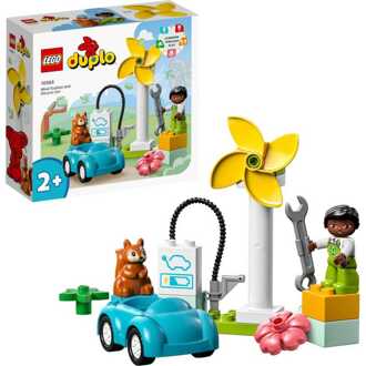 Duplo town windmolen en elektrische auto 10985