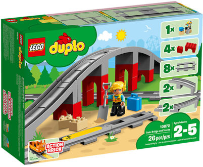 DUPLO treinbrug en rails 10872 Multikleur