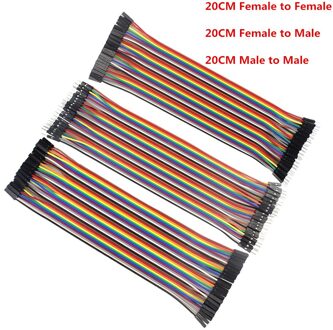Dupont Lijn 120Pcs 20Cm Man Op Man + Man-vrouw En Vrouwelijke Om Vrouwelijke Duont Jumper Draad kabel Voor Arduino Diy Kit mannetje to vrouw
