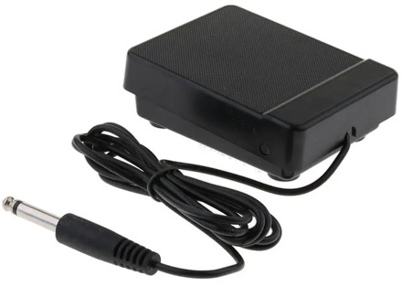 Durable Black 6.35mm Jack Sustain Pedal Low Noise Non-slip Base for 61key 88key Electronic Piano Keyboards Musical Accessory