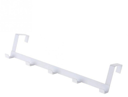 Durable Door Hook Living Room Wall Hanger Hat Durable Kitchen Wall Hanger 5 Hooks Bearing Black White Color Bearing about 5kg