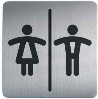 Durable Infobord pictogram Durable 4958 vierkant wc dames/heren 150