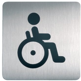 Durable Infobord pictogram Durable 4959 vierkant WC invalide 150mm
