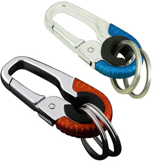 Durable Keychain Hook Metal Buckle Outdoor Carabiner Climbing Tools Double Ring Car Keychain New