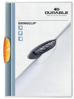 Durable klemmap Swingclip transparant oranje