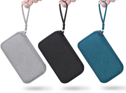 Durable Polyester Power Bank Pouch Storage Bag Mini Protable Travel Protective Carrying Case Pack for Earphone Cellphones Data C