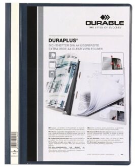 Durable Snelhechtamp durable duraplus a4 donkerblauw
