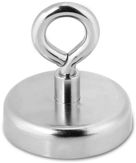 Durable Strong Neodymium Magnet Hook Round Pulling Force River Fishing Magnetic Eyebolt Anti-corrosion Easy To Use