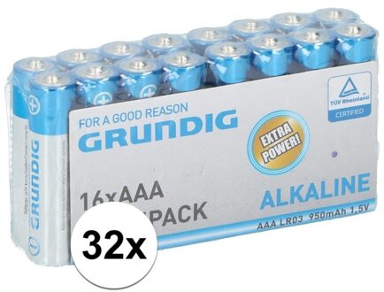 Duracell 32x Grundig AAA batterijen alkaline
