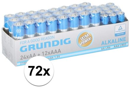Duracell 72x Grundig AA en AAA batterijen alkaline