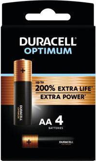 Duracell Alka Optimum AA-batterijen 4 stuks