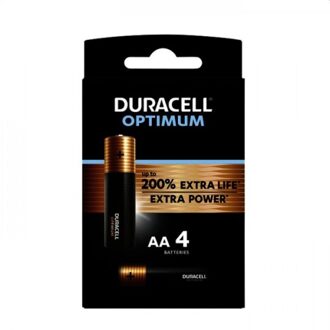 Duracell Alka Optimum AA-batterijen 4 stuks