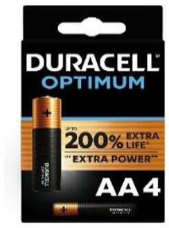 Duracell Alka Optimum AAA-batterijen 4 stuks