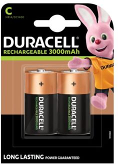 Duracell Batterij oplaadbaar Duracell 2xC 3000mAh Plus