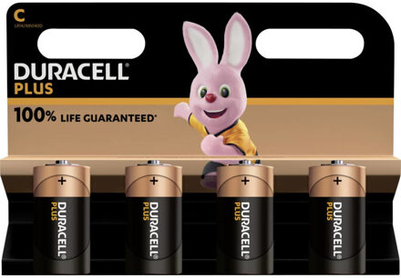 Duracell C plus - Batterij - K4 - Alkaline - 1.5 V - 4 stuks
