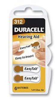 Duracell DA312 gehoorapp batterij 1,4V