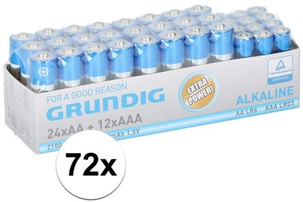 Duracell Grundig AA en AAA batterijen 72 stuks - Penlites AA batterijen