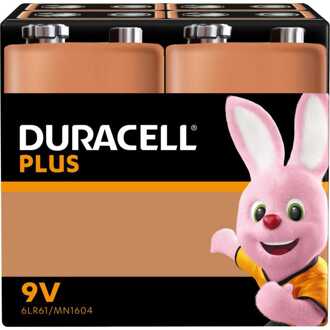 Duracell Plus 100% 9v 4 PAck