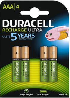 Duracell Recharge Ultra AAA-batterijen 4 stuks