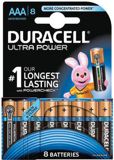 Duracell Ultra Power alkaline AAA-batterijen 8 stuks