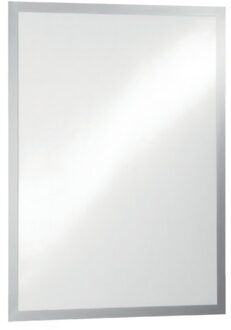 Duraframe Poster infokader - A2 formaat - Zilver - Magnetische sluiting Wit