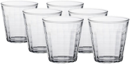Duralex 6x Drinkglazen/waterglazen transparant Prisme hardglas 22 cl