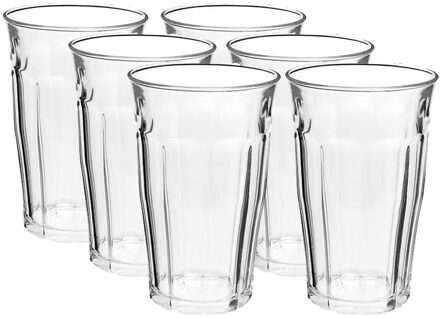Duralex 6x Longdrink glazen 360 ml Picardie - Longdrinkglazen Transparant