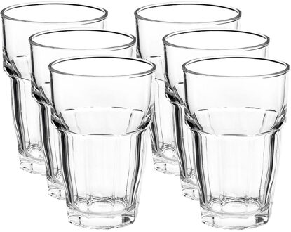 Duralex Bormioli Rocco Longdrinkglazen Rock Bar - 24x stuks - transparant - glas - 370 ml