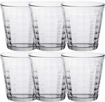Duralex Drinkglazen Prisme - 6x stuks - glas - 275 ml - Waterglazen - Koffieglazen - Theeglazen