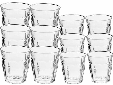 Duralex Drinkglazen/waterglazen - 12x stuks - transparant - 160/200 ml - Drinkglazen