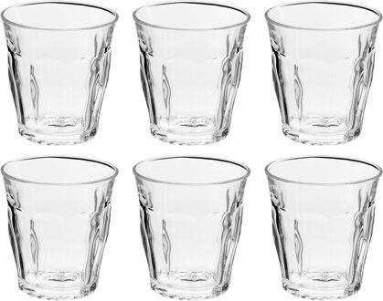 Duralex Drinkglazen/waterglazen Picardie - 6x stuks - transparant glas - 200ML - Drinkglazen